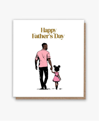 Little Girl Happy Father’s Day Card - All Shades