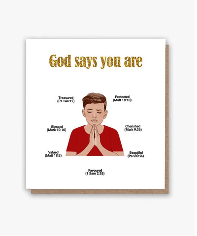 God Says You Are Card 🙏🏾 (Little Boy 2) My Store
