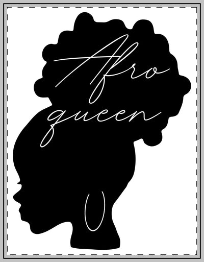 Afro Queen Custom Shape Magnets, Unique Home Decor, Refrigerator Magnet, Gift for Her, Black Girl Magic, African American Art Printify