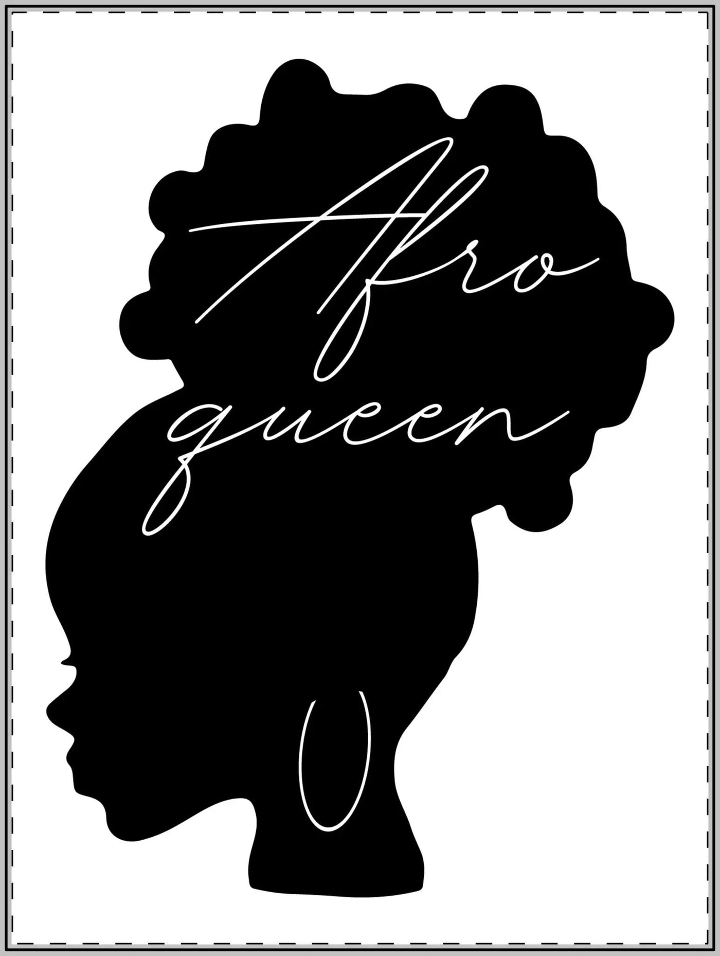Afro Queen Custom Shape Magnets, Unique Home Decor, Refrigerator Magnet, Gift for Her, Black Girl Magic, African American Art Printify