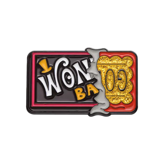 "Wonka Gold Bar" Zinc Alloy Enamel Pin – Golden Ticket-Inspired Collectible Badge All Shades