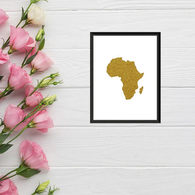 African Symbol Gold Art – Cultural & Spiritual Meaning - Framed canvas All Shades