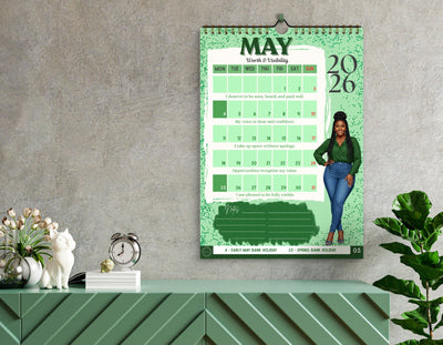 All Shades 2026 Affirmation Calendar – Grounded, Glowing & Growing All Year All Shades