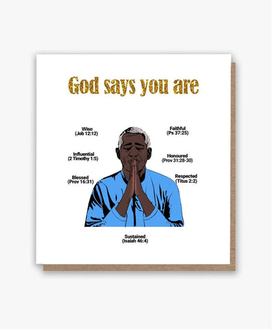 God Says You Are Card Man 3 (For Him) (Copy) My Store