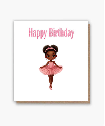 Happy Birthday Ballerina Card My Store