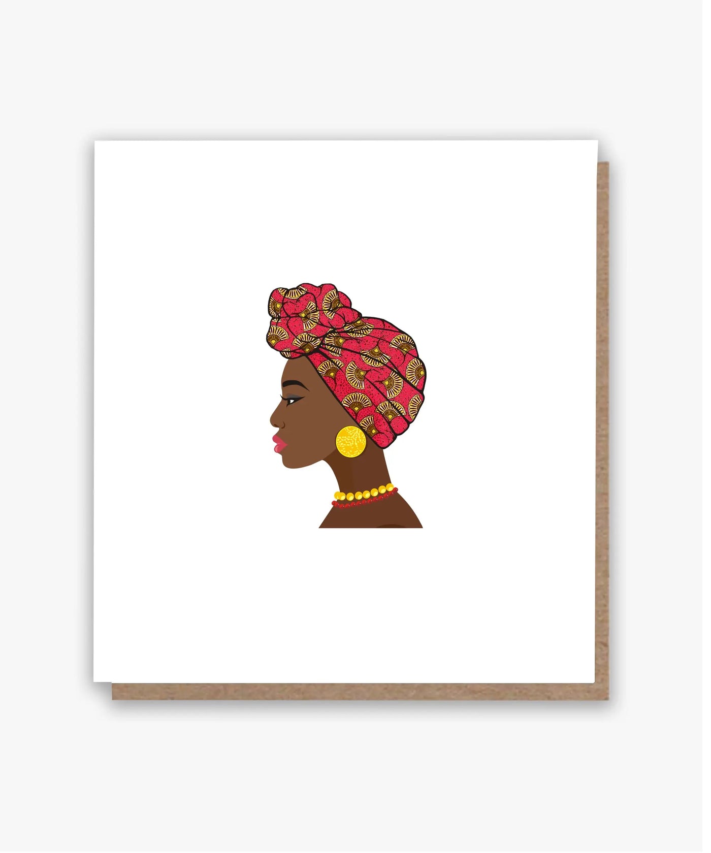 Ankara Fan Headwrap Queen 👑 Birthday Card!