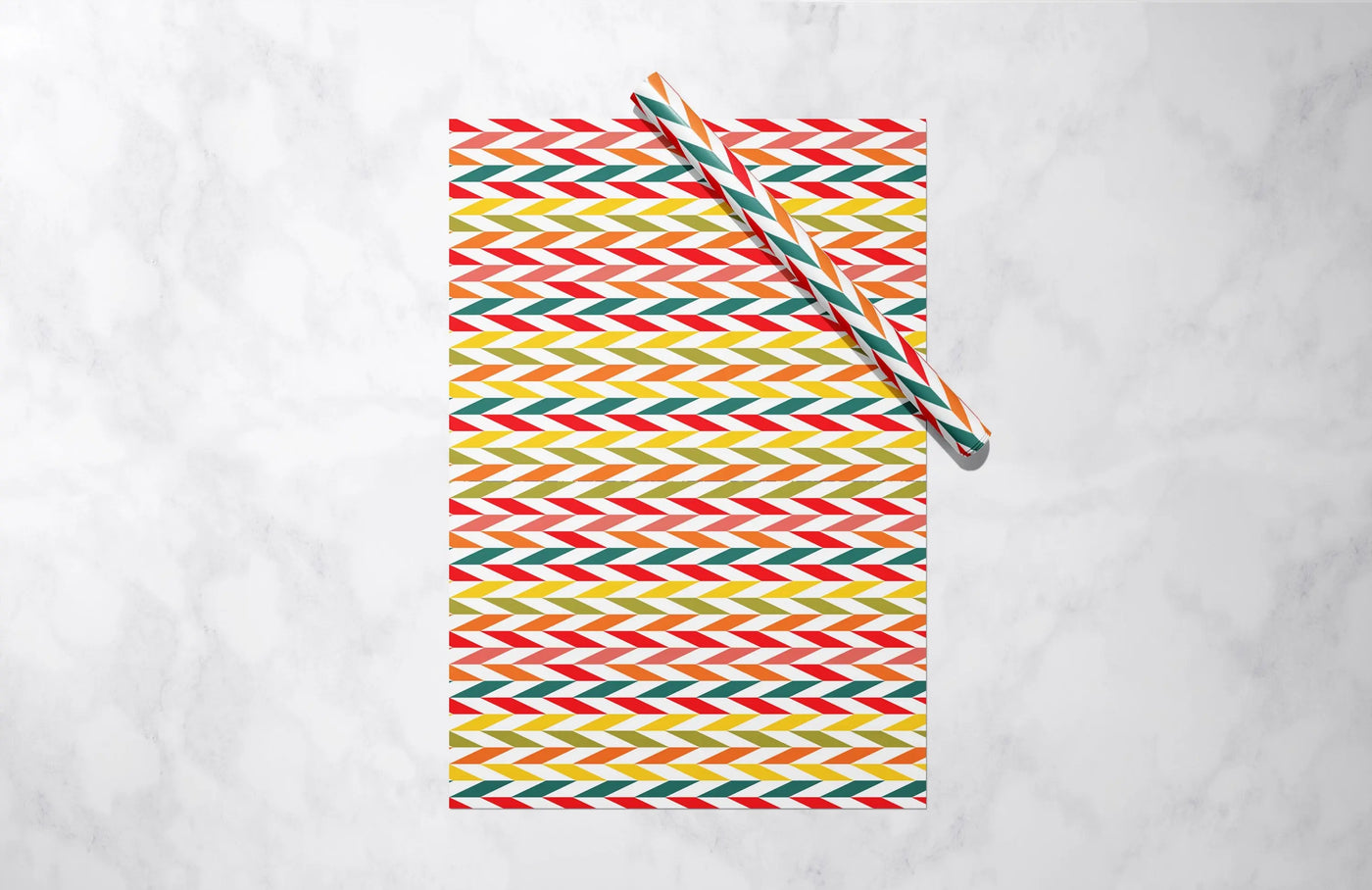 Vibrant Chevron Gift Wrap 1 Metre All Shades