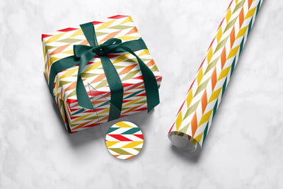 Vibrant Chevron Gift Wrap 1 Metre All Shades