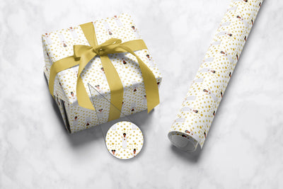 (Copy) Christmas Angels Gift Wrap 1 Metre All Shades