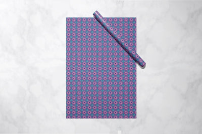 Pink Ankara Circles Gift Wrap 1 Metre Roll - All Shades