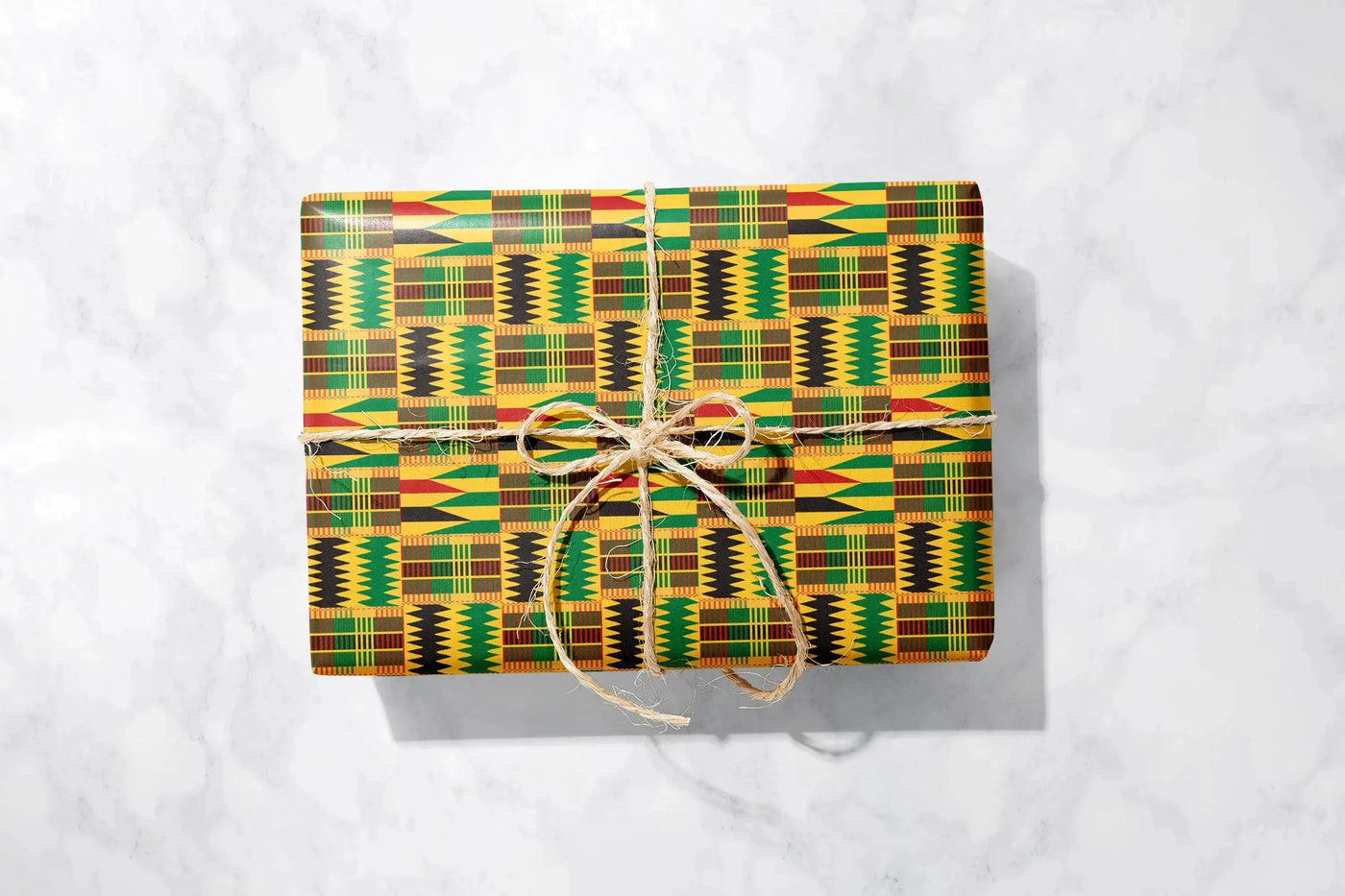 Vibrant Yellow Kente Gift Wrap 1 Metre Roll - All Shades