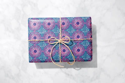 Pink Ankara Circles Gift Wrap 1 Metre Roll - All Shades