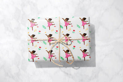 Beautiful Black Ballerina Luxury Gift Wrap 1 Metre Roll - All Shades