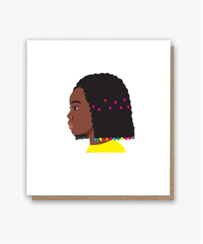 Black Girl Rainbow Braids Card - All Shades