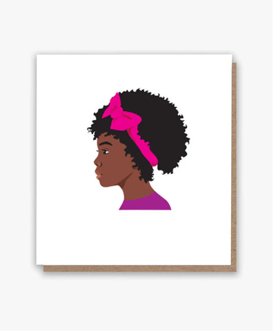Black Girl Crowned with Curls Card - All Shades