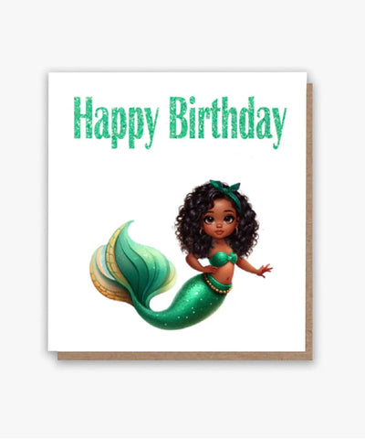Happy Birthday Mermaid Card - All Shades