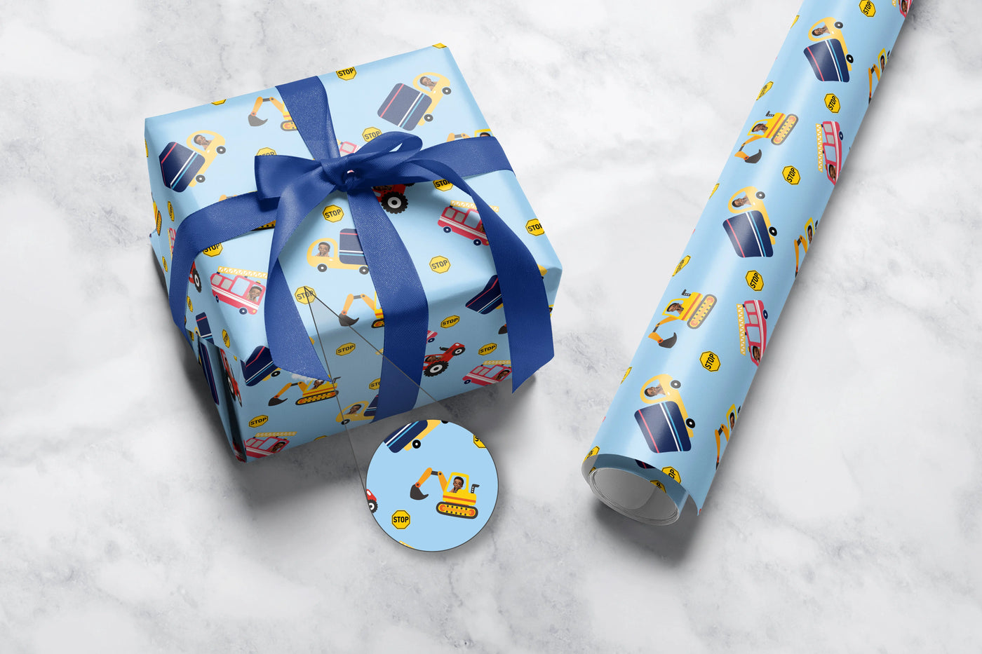 Black Boy Vehicle Gift Wrap 1 Metre Roll - All Shades