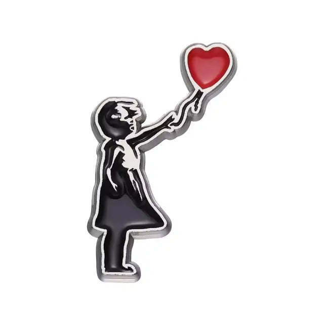 Banksy Female - Enamel Pin All Shades