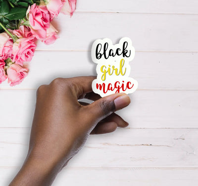 Black Girl Magic Handmade Vinyl Sticker - All Shades