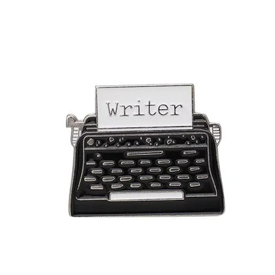 Black Typewriter - Enamel Pin All Shades