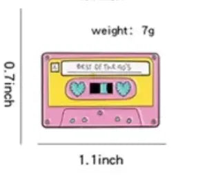Cassette - Enamel Pin All Shades