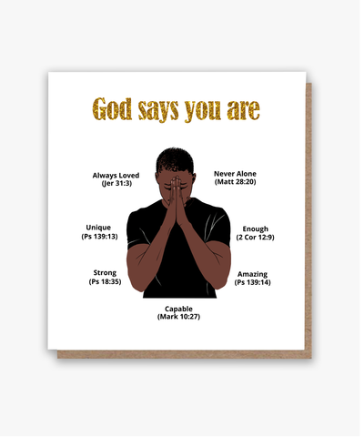 God Says You Are Card (For Him)