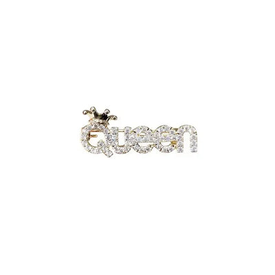 Queen Silver Brooch – Elegant Zinc Alloy Statement Pin for Royalty-Inspired Style All Shades