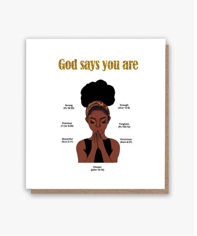 God Says You Are Card 🙏🏾