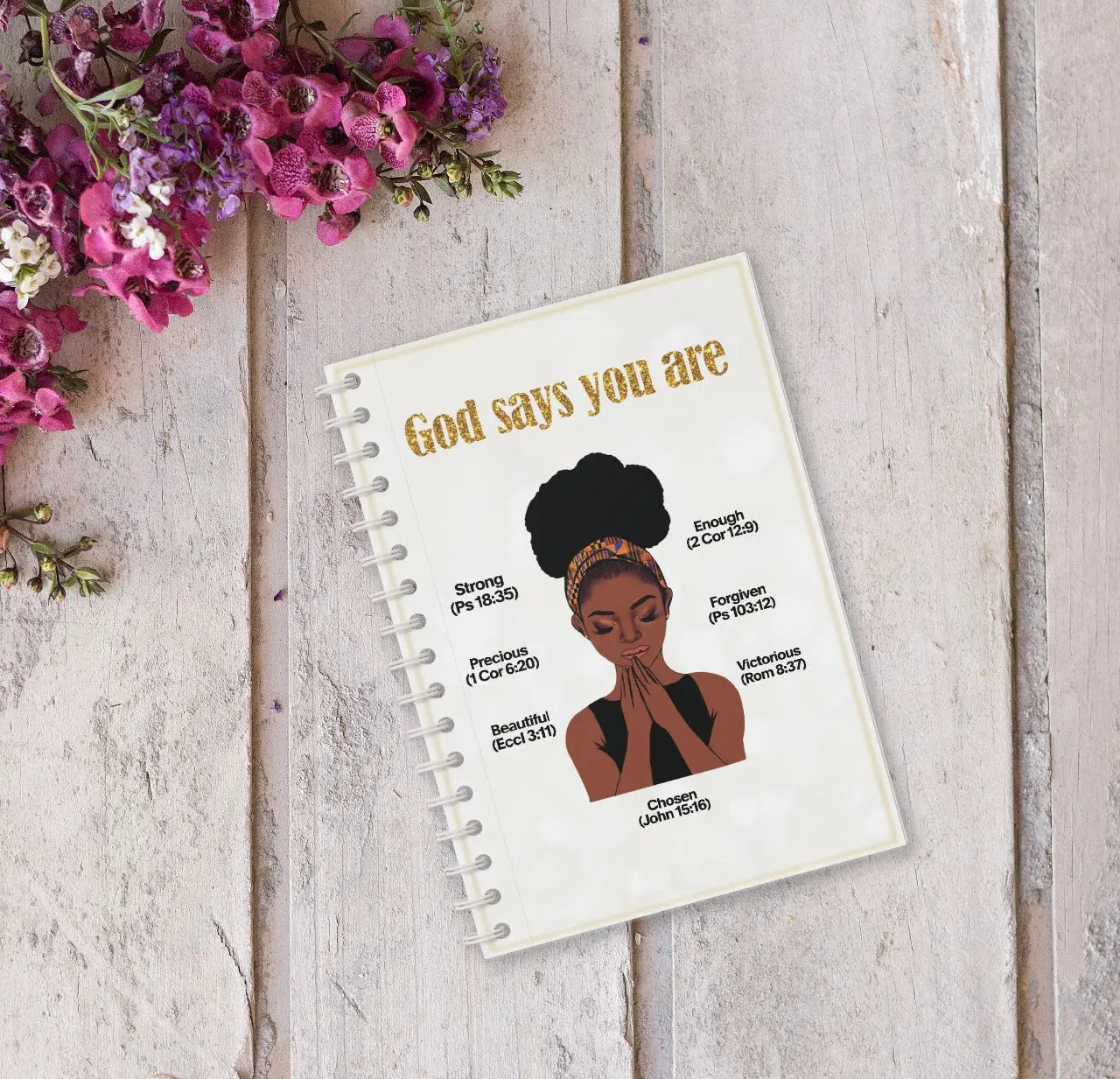 God Says You Are Notebook & Stylus Pen For Her All Shades