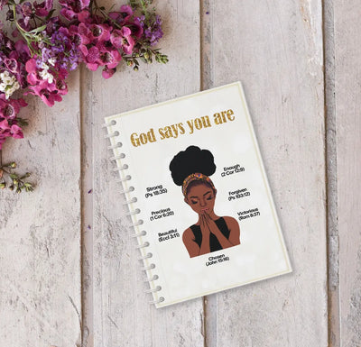 God Says You Are Notebook & Stylus Pen For Her All Shades