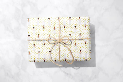 (Copy) Christmas Angels Gift Wrap 1 Metre All Shades
