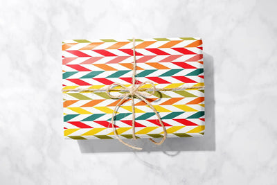 Vibrant Chevron Gift Wrap 1 Metre All Shades