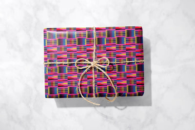 Vibrant Pink Kente Gift Wrap 1 Metre Roll All Shades