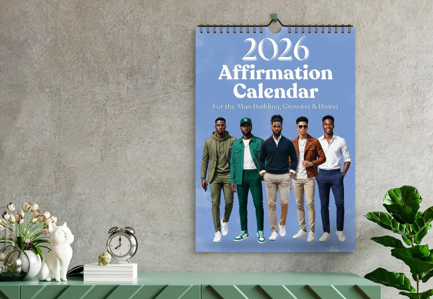 LIMITED STOCK!! Exclusive! All Shades 2026 Affirmation Calendar – For the Man Building, Growing & Rising All Shades