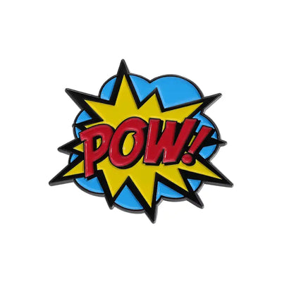 Vintage Graffiti Comic "Pow" Zinc Alloy Pin All Shades