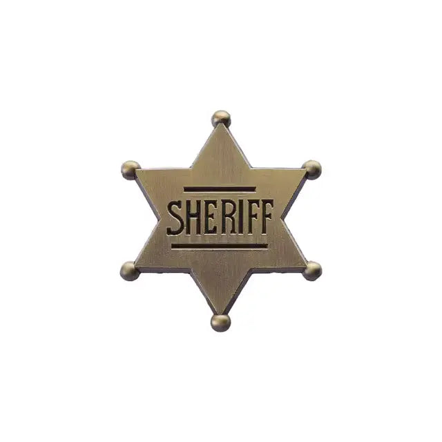 Vintage Enamel Pin – Cartoon Sheriff Brooch All Shades