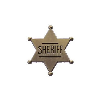 Vintage Enamel Pin – Cartoon Sheriff Brooch All Shades