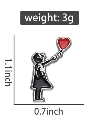 Banksy Female - Enamel Pin All Shades