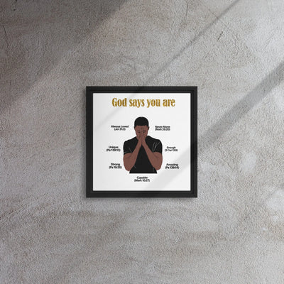 Inspirational Bible Verse Affirmations Poster - Framed canvas All Shades