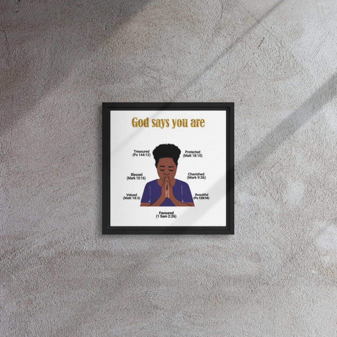 God Says You Are - Uplifting Scripture Affirmations Poster All Shades
