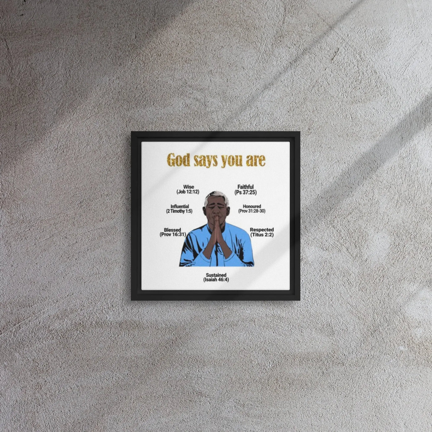 God Says You Are - Empowering Scripture Quotes Poster - Framed Canvas All Shades