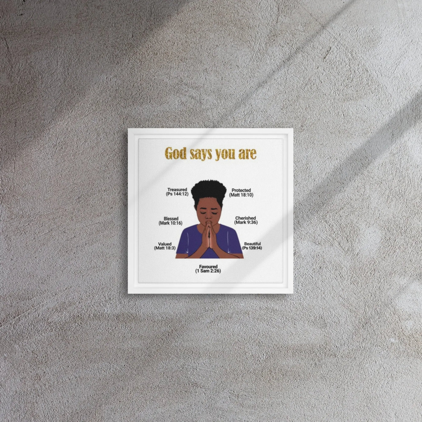 God Says You Are - Uplifting Scripture Affirmations Poster All Shades