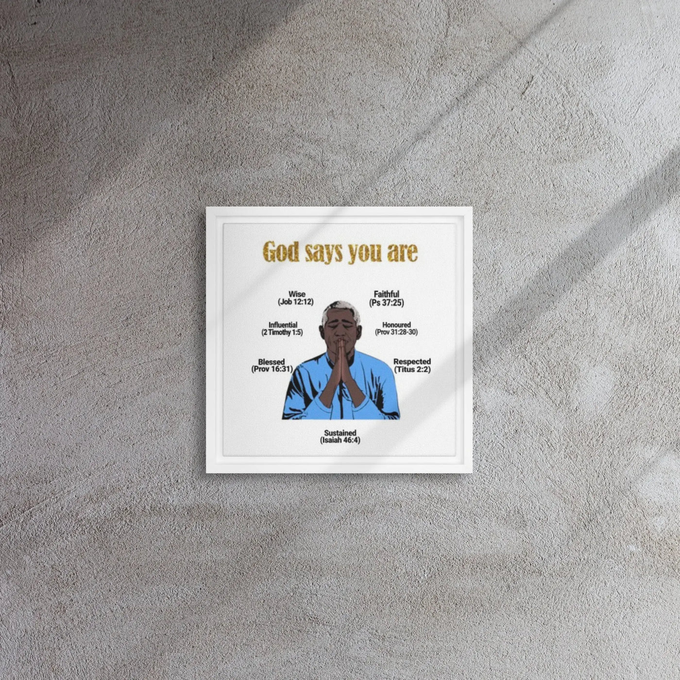 God Says You Are - Empowering Scripture Quotes Poster - Framed Canvas All Shades