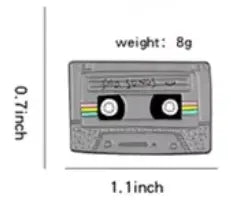 Grey Cassette - Enamel Pin All Shades