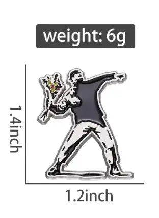 Banksy Male - Enamel Pin All Shades