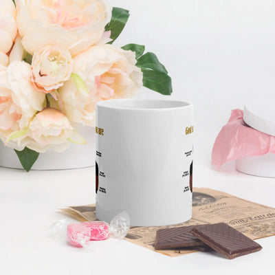 Inspirational Bible Verse Affirmations - White glossy mug All Shades