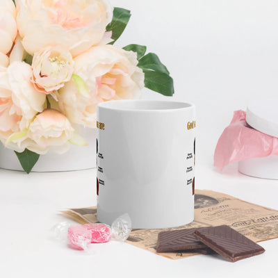God Says You Are - Empowered Woman Scripture - White glossy mug All Shades