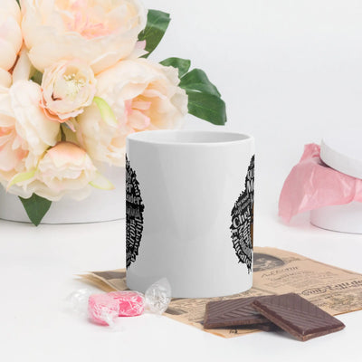 Loving Child of God - Women and Mother Inspirational Art Print - White glossy mug All Shades