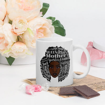 Loving Child of God - Women and Mother Inspirational Art Print - White glossy mug All Shades