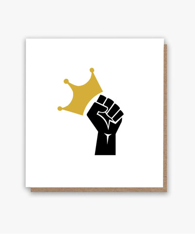 Crowned Fist Greeting Card! ✊🏾✊🏿